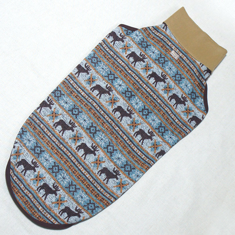 トナカイ柄ニットフリース袖なしウェア（サルーキ・ウィペットサイズ）【tm1251201】