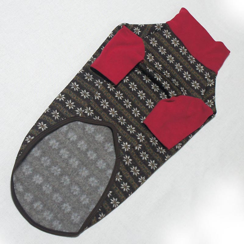 花柄ニットフリース袖付きウェア（サルーキ・ウィペットサイズ）【tm1251204】