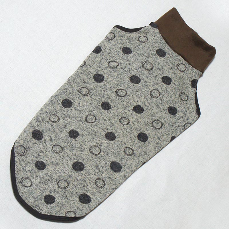 水玉柄ニットフリース袖なしウェア（サルーキ・ウィペットサイズ）【tm1251205】